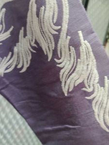 Purple Silk Palazzos kurta set with organza dupatt