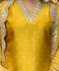Elegant Yellow Kurta with Dupatta