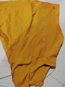 Mustard Yellow Lace-Up Cold Shoulder Top