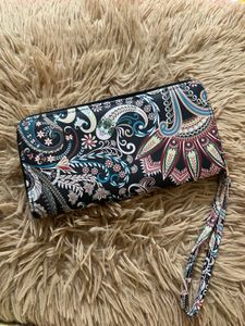 Stylish Paisley Print Clutch Wallet