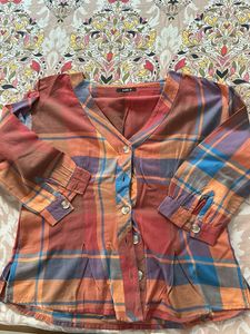 Multi Color Checks Top
