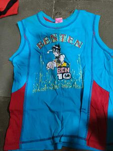 Ben 10 Graphic Blue Sleeveless Top