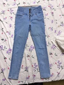 High Waisted Light Wash Jeans
