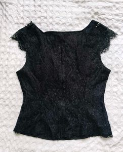 Elegant Black Lace Blouse