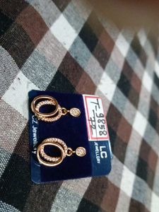 Elegant Rose Gold Earrings with CZ Stones