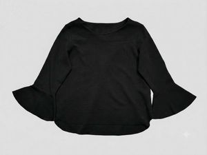 Black Bell Sleeve Top