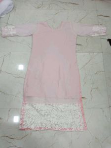 Elegant Pink Embroidered Kurta Set xl
