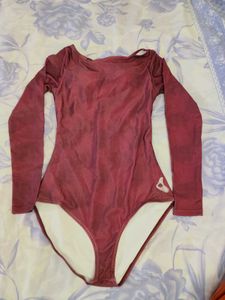 Burgundy Long Sleeve Bodysuit