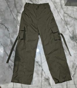 Olive Cargo Pants with Straps 🫒