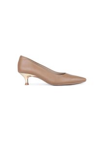 Stylish Brown Kitten Heel Pumps