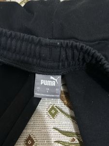 Puma Black Track Pants with Red Stripe