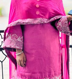 Beautiful Pink Suit &amp;Farshi Salwar with Dupatta