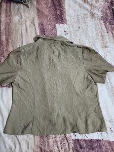 Shiny Pretty Button Down PLUS SIZE Top Party Offic
