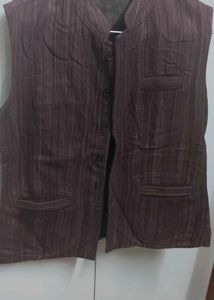 Striped Ethnic  woolen Jacket for men