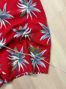 Vibrant Red Hawaiian Shirt