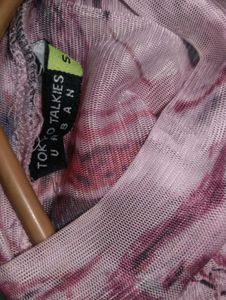 Tokyo Talkies | Pink Marble Mesh Top🌸