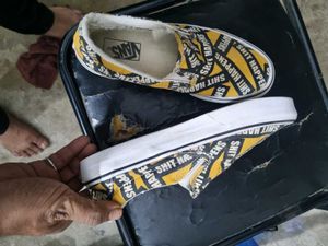 Authentic  Slip-On "s*it Happens" Shoes