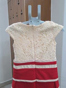 Chic Lace &amp; Red Party Dress