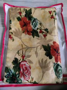 Elegant Yellow Floral Saree