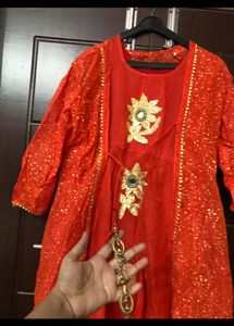 Ethinic Gown And Frock With Shrug