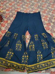 yellow &amp; blue sharara set XL size
