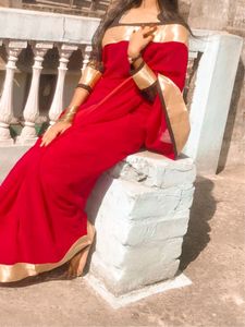 Pink Colour Stylish Georgette Sari