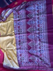 Vibrant Yellow Silk Saree with Rich Border