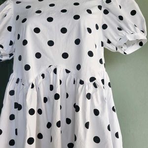 Cute Polka Dot Midi Dress