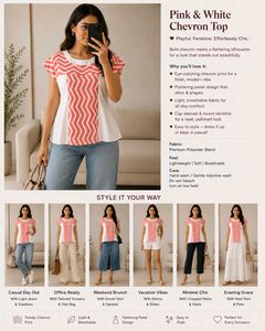 Chic Chevron Print Top