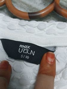 Max White Textured Tee