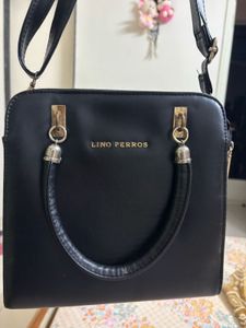 Original Lino Perros Stylish Black Handbag