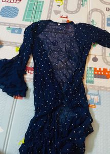 Stunning Navy Blue Embroidered Set