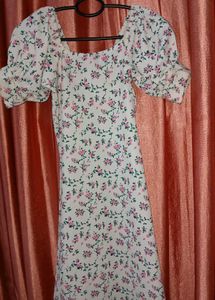 Floral Puff Sleeve Mini Dress