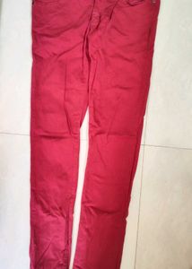 Vibrant Red Women's Pants