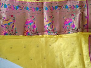 Vibrant Yellow Silk Saree