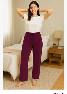 Ribbed Wide-Leg Lounge Pants