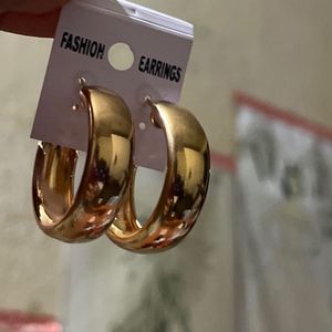Chic Gold-Tone Twisted Hoop Earrings