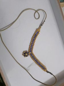 Beautiful Blue Jewellery Set Earrings &amp; Neck Piece