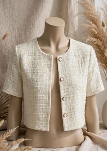 Elegant Tweed Cropped Jacket