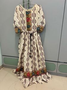 Elegant Cream Ethnic Gown