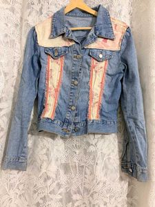 Unique Floral Patchwork Denim Jacket