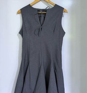 Zara Godet Bow Short Dress