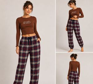 Cozy Plaid Pajama Pants with pockets