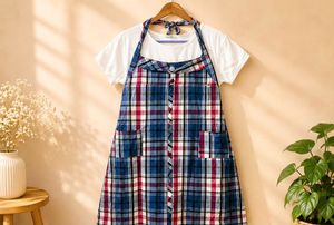 Stylish Plaid Maternity Tunic