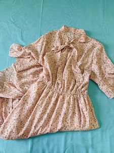 Chic Pink Floral Print Dress