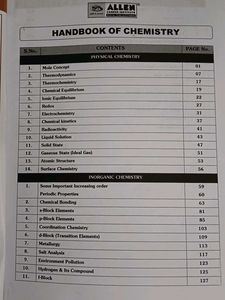 Allen Chemistry Handbook for JEE