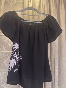 Off-the-Shoulder Floral Blouse