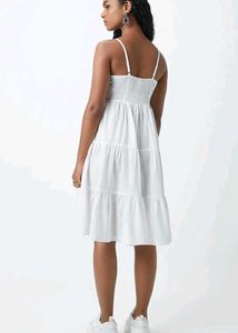 White and Blue Floral Summer Dress