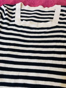 Chic Striped Long Sleeve Top