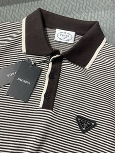 Prada Striped Long Sleeve Polo unisex full sleeves